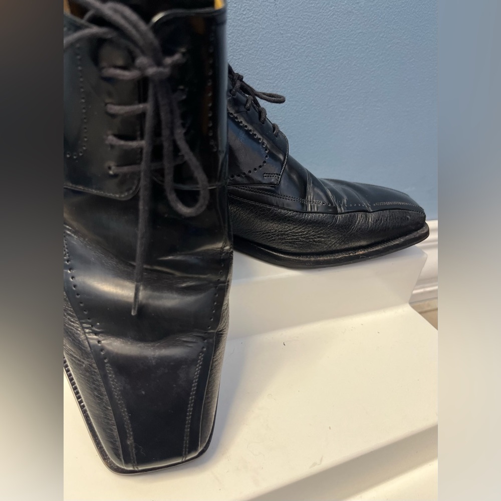 Mezlan Mens Black Leather Lace Up Shoes in Great Condition!! - Picture 4 of 12
